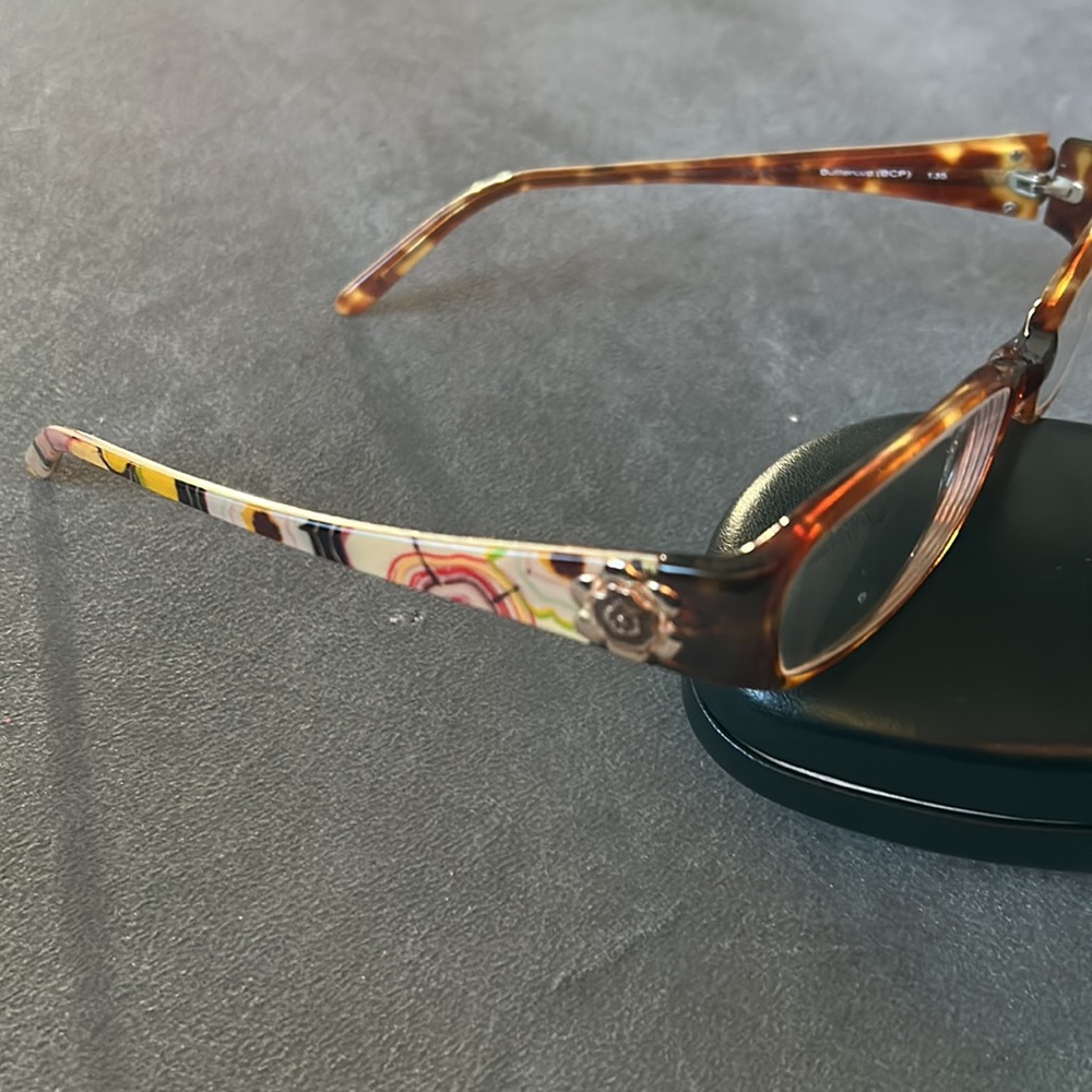 Vera Bradley Eyeglass Frames Tortoise with Boho Print EUC